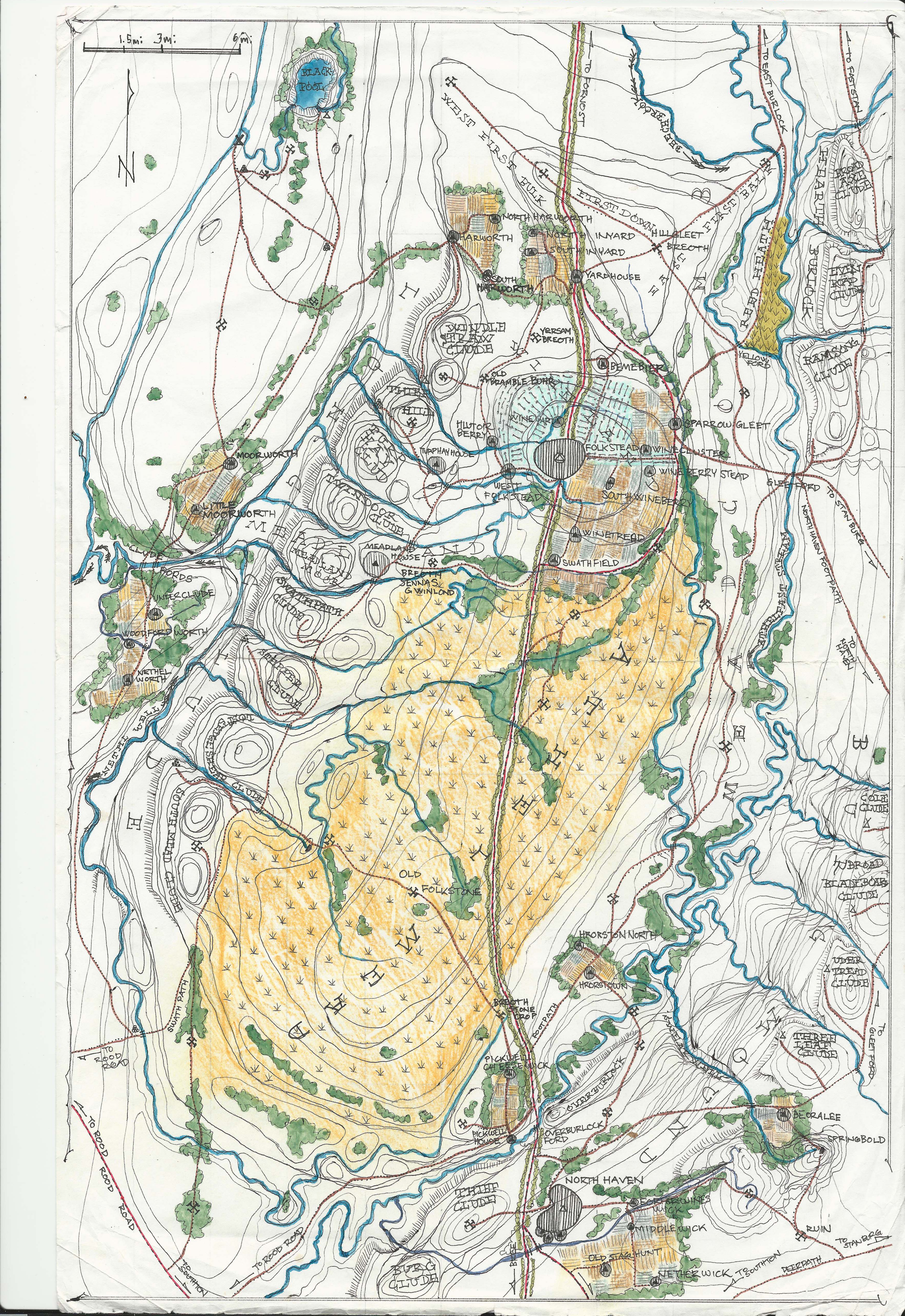 North Haven to Folkstead map